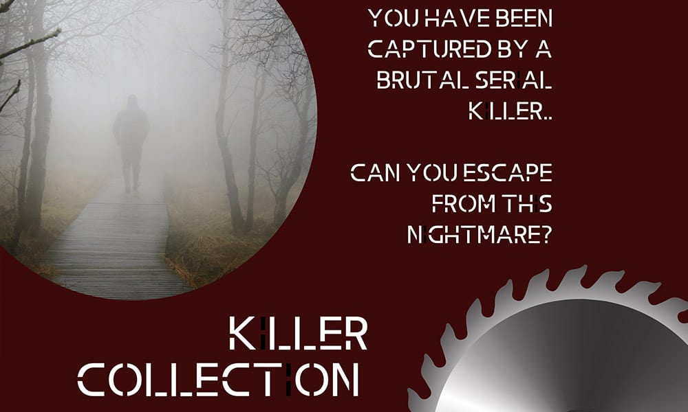 Killer Collection cover - man walking through foggy forest